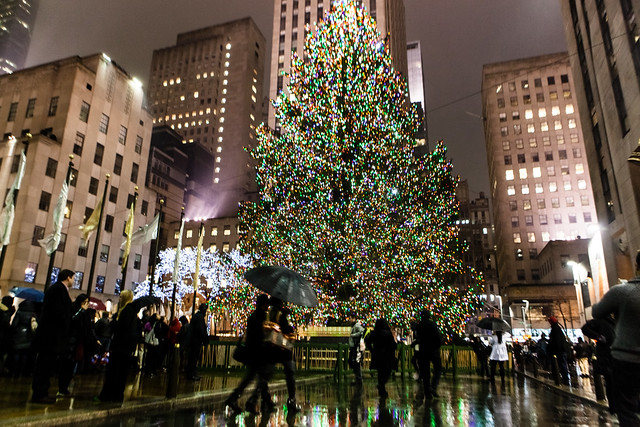 Rockfeller Holiday Christmas Tree lights