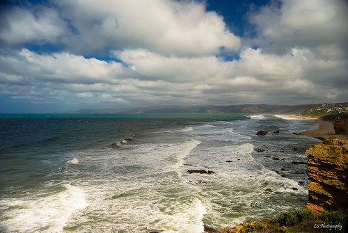 aireysinlet victoria australia kiltro greatoceanroad ocean sea clouds beach wave outdoor seascape landscape