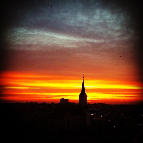 #omg ez vart ma reggel a gyarban #miskolc #church #office #view #morning #sunrise by psztrnk, square squareformat hefe iphoneography instagramapp uploaded:by=instagram foursquare:venue=4d0349afe