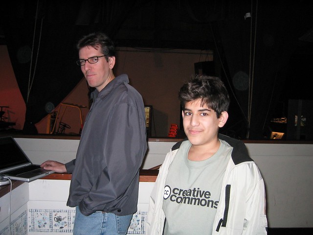 Matt Haughey and Aaron Swartz at CC Launch – December 2002