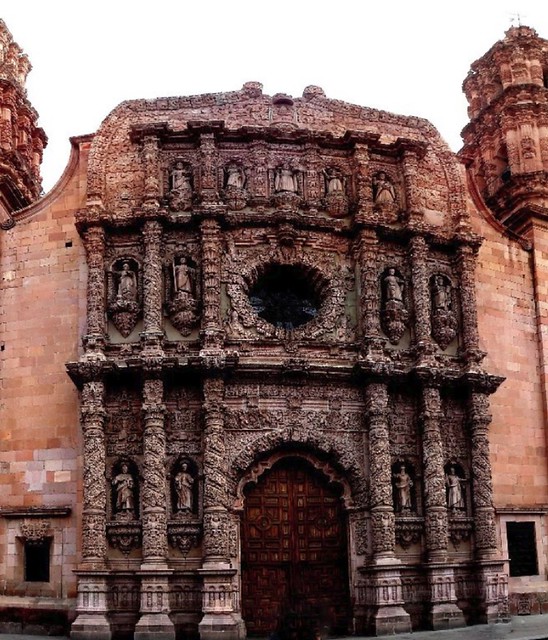 Frontispicio de la Catedral de Zacatecas, hoy.