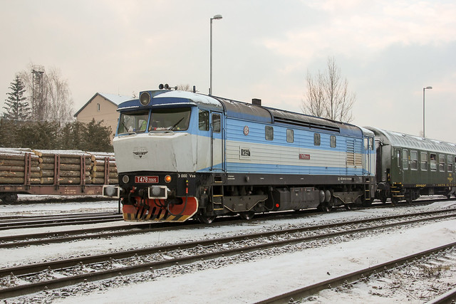 749259 at Rajec, Slovakia, on a railtour, 04 February 2018,