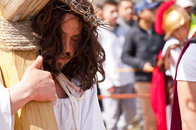 Good Friday Procession Reenactment of Christ Carrying the Cross Palatine Illinois 3-30-18  0580