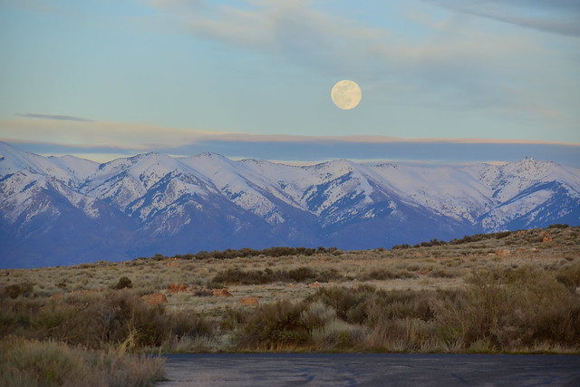 Full moon over the Wasatch Range