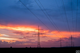 Sunset Power Poles, Helmstedt