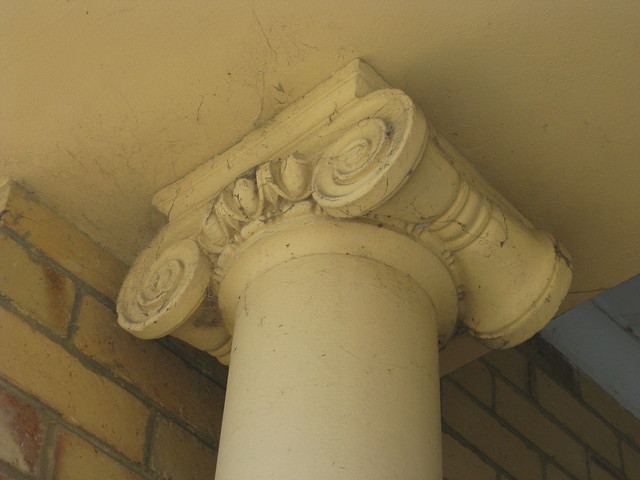 Ionic Column Detail Under the Portico of the Leongatha Masonic Hall - Corner of Bruce Street and Masonic Lane, Leongatha