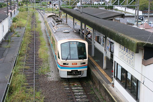 Ohmi Railway 700 series in Kibukawa.Sta, Kouka, Shiga, Japan /Sep 18, 2016