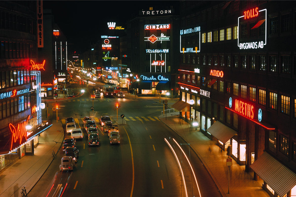 Kungsgatan in Stockholm 1964