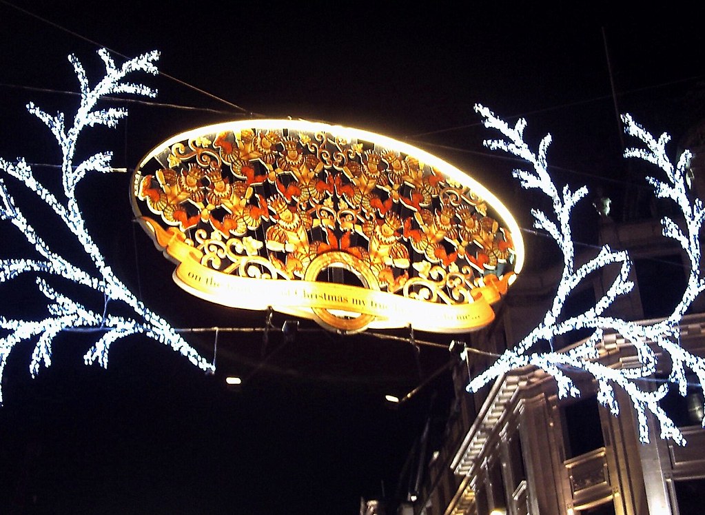 10 Lords a-leaping, Twelve days of Christmas, Regent Street lights, London, 2012