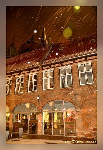 winterlicher Abend in Lübeck