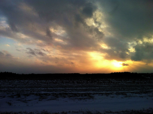 winter sunset clouds