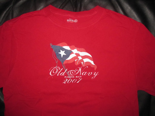 Puerto Rico flag red graphic t-shirt