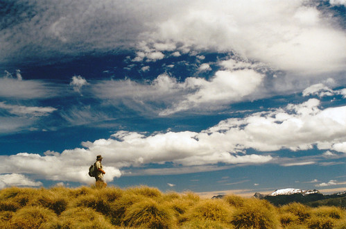 travel newzealand sky mountain man film nature beauty clouds trek landscape hiking hike scan windswept aoteroa