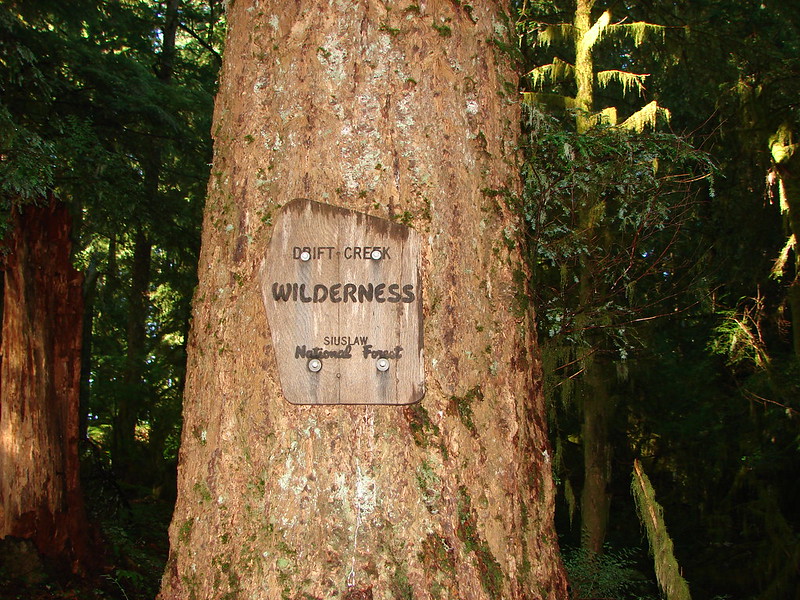 Drift Creek Wilderness sign