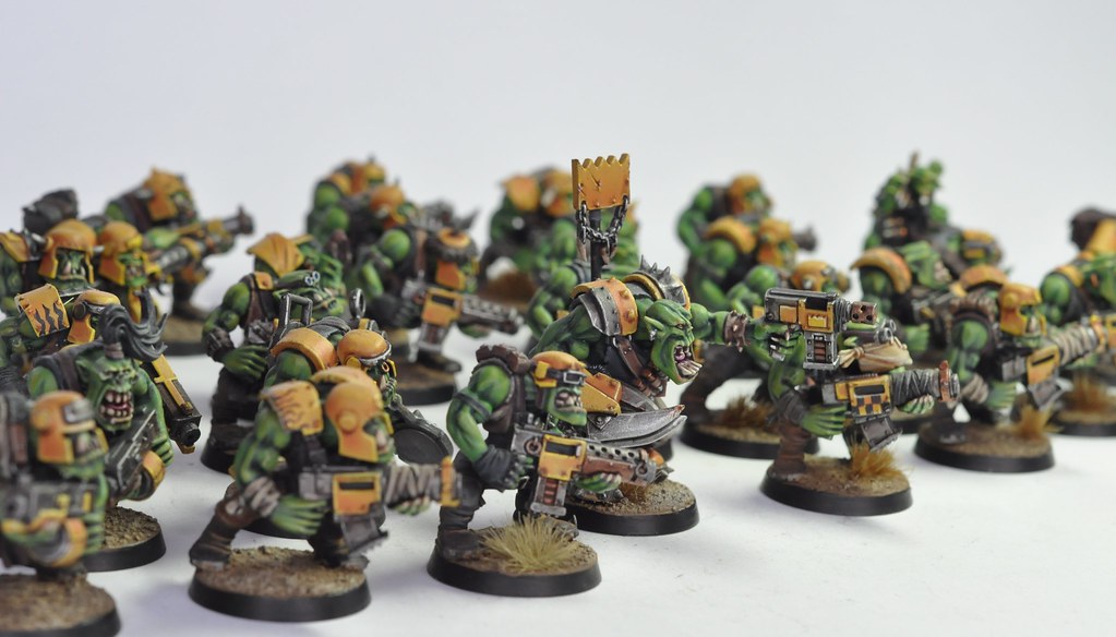 Warhammer 40k Ork Bits - Boyz Con Big Shoota E Busto Corazzato (Nuovi, Clipped)