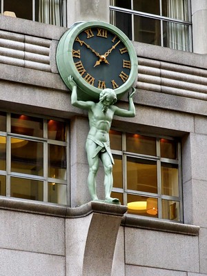 Atlas Clock at Tiffany and Company flagship store - 727 Fifth Avenue @ East 57th Street, New York, NY
