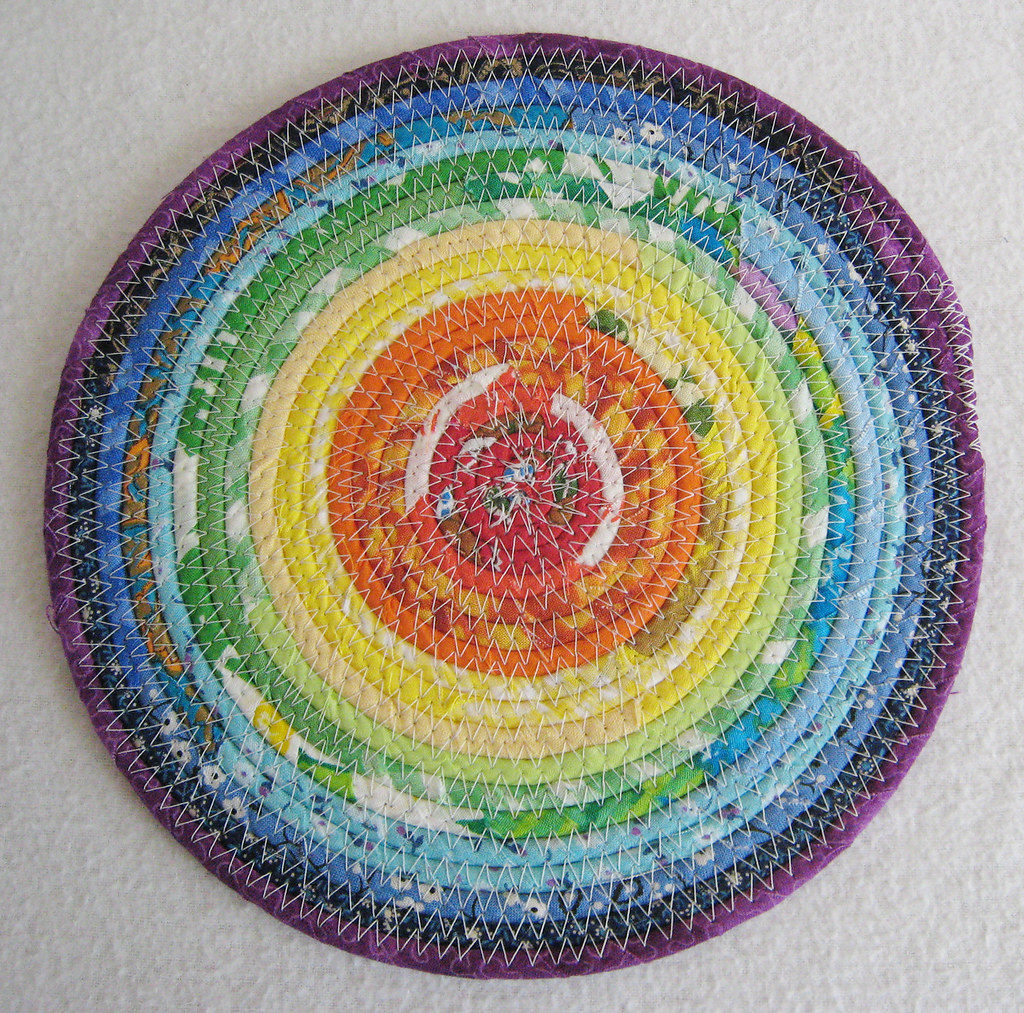 rainbow round coiled mat | These coiled mats are made from s… | Flickr