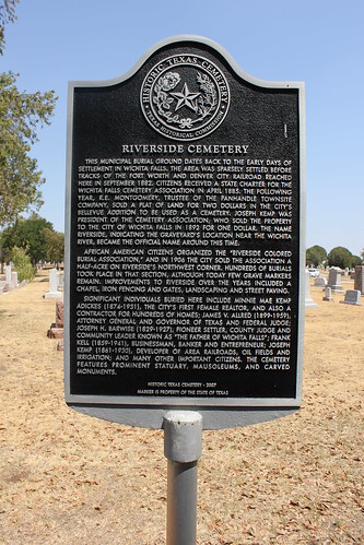 cemetery graveyard texas historic wichitafalls riversidecemetery texashistoricalmarker wichitacounty