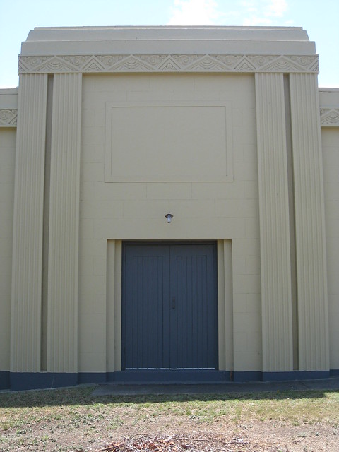 The Art Deco Entrance to the Korumburra Masonic Hall - Bridge Street, Korumburra