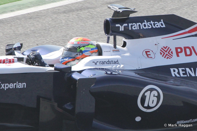 Pastor Maldonado in his Williams at Formula One Winter Testing, March 2013