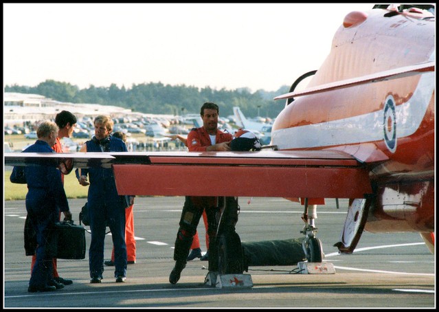 Red Arrows at Farnborough Airshow 1986