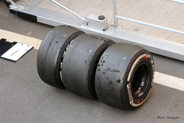 Jenson Button's tyres after Formula One Winter Testing, 3rd March 2013