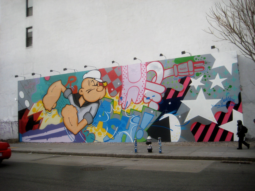 Popeye Graffiti Wall 2013 NYC 7036 Popeye Graffiti Wall