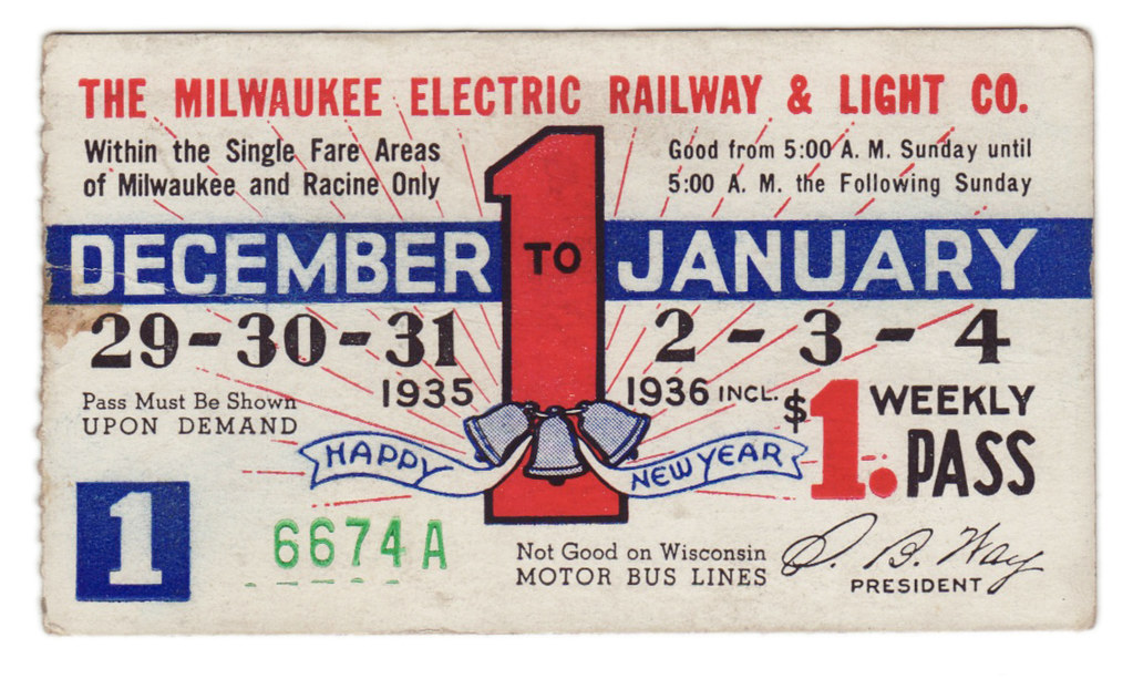 Milwaukee Bus Pass. 30s