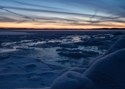 winter sunset sea sky ice nature twilight pvanhala