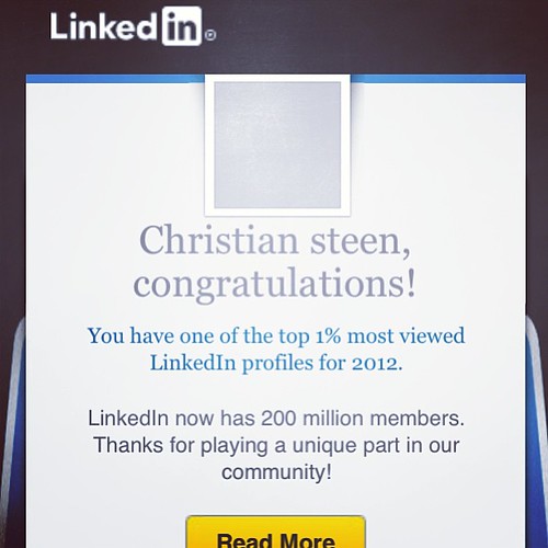 A quick mental arithmetic says I am in the top-2-million .. Percentages are always used as cover up for an actual figure that doesn't impress #linkedin