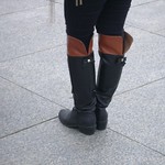 low heel over knee boots