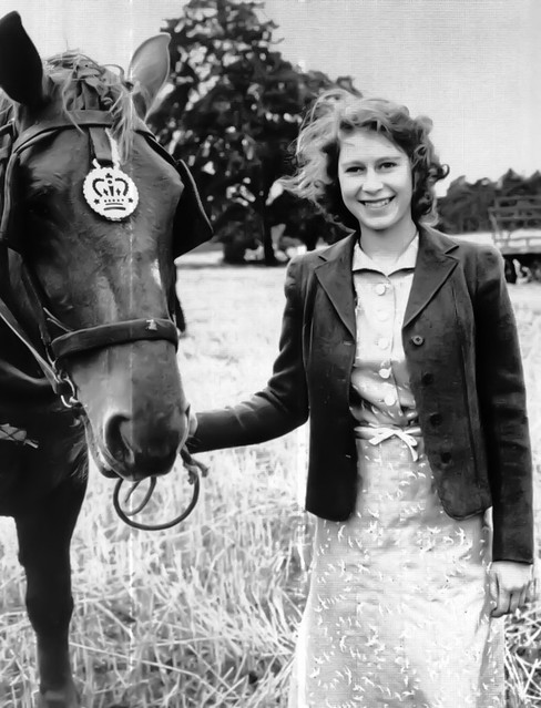 With her favorite horse, 1944