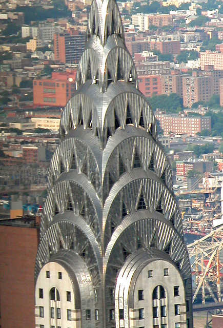 View of the Chrysler building from the Empire State Building's observatory
