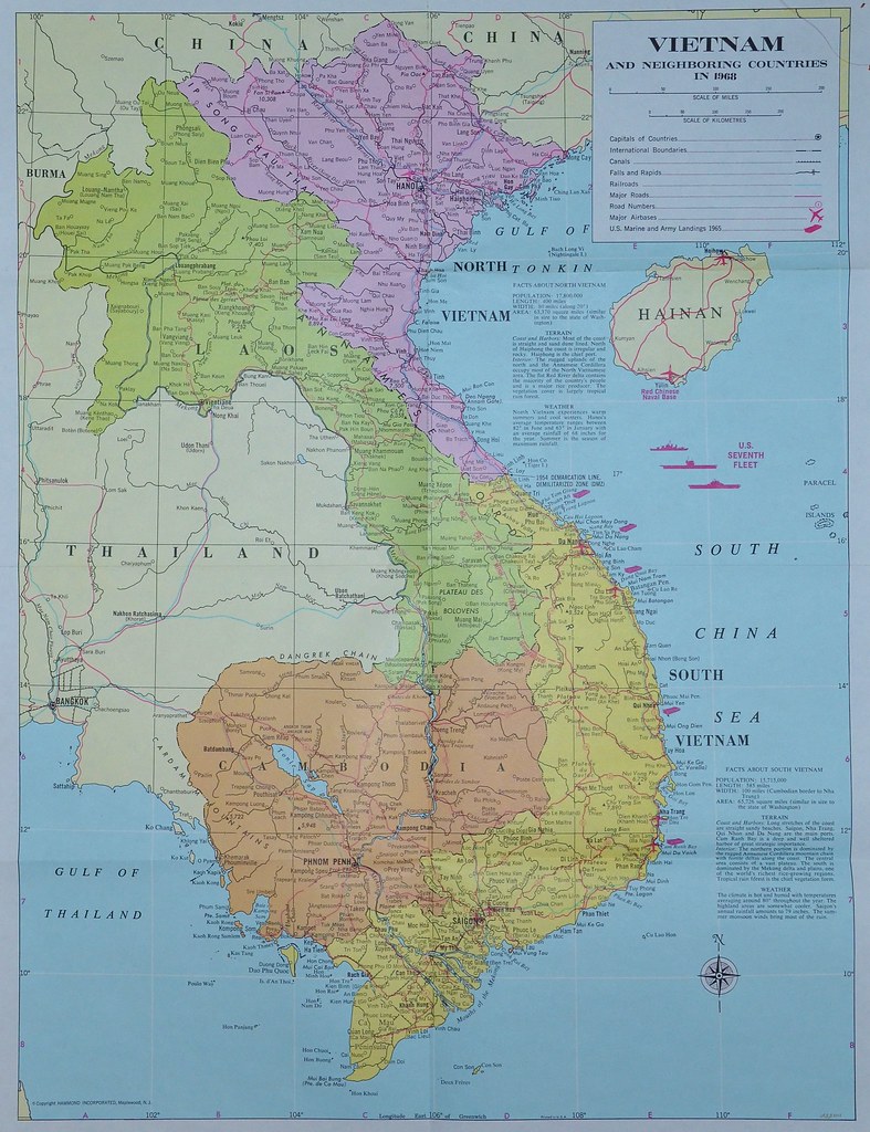 Detailed Map Of South Vietnam 1968