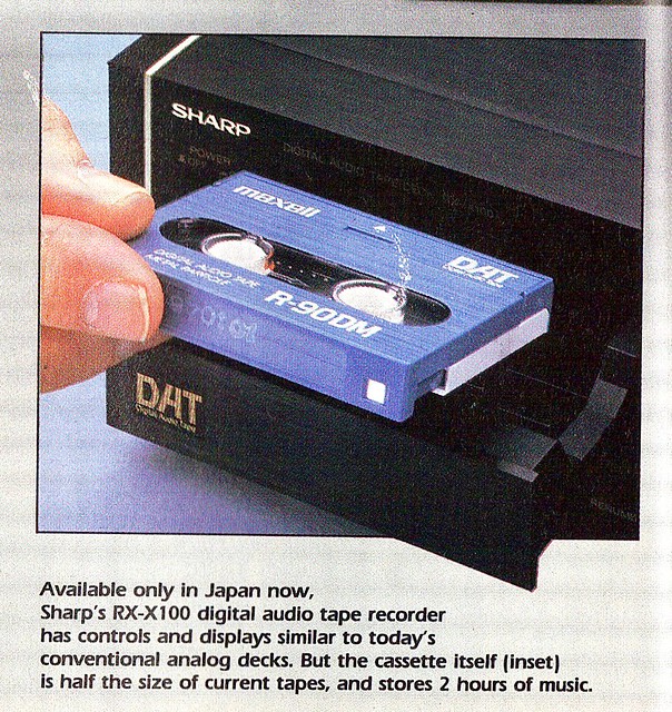 Sharp Digital Audio Tape Recorder (DAT) format 1987
