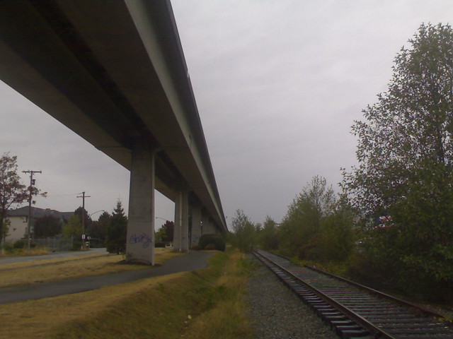 SkyTrain Track and Unused Right-of-Way Near Royal Oak Station