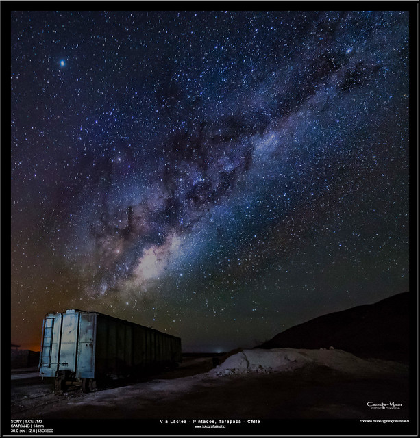 Vía Láctea en Pintados, Tarapacá - Chile