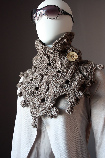 Knitted scarf neckwarmer handknit handmade
