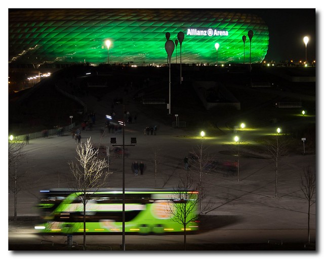 Allianz Arena in grün, St Patriks Day München 2013