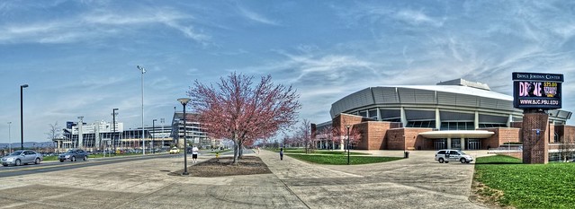 Beaver Stadium and the Bryce Jordan Center panorama HDR