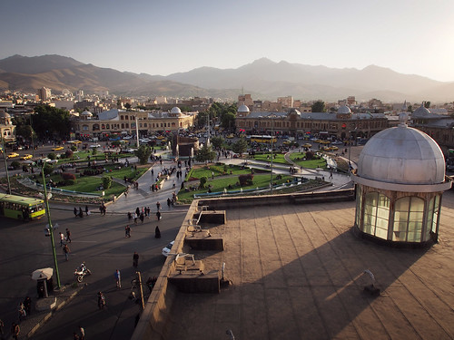 travel traveling middleeast iran hamadan roof rooftop sunset city square mountains olympus em5 zuiko 1250