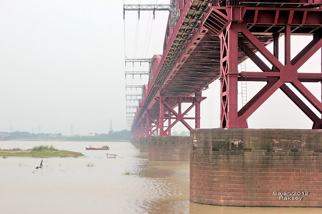 Century old Hardinge Bridge on Padma River at Paksey, Bangladesh