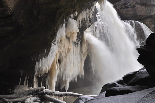 ice nature waterfalls elyriaohio
