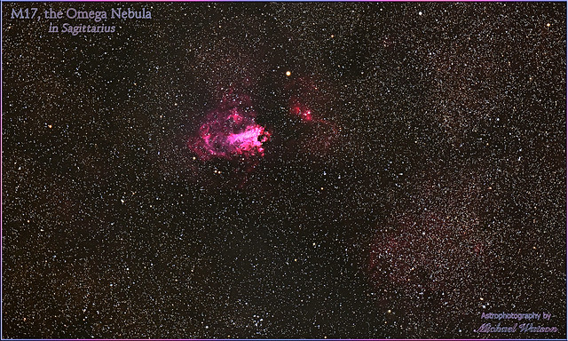 2016 August 29 ~ M17, the Omega Nebula in the constellation Sagittarius