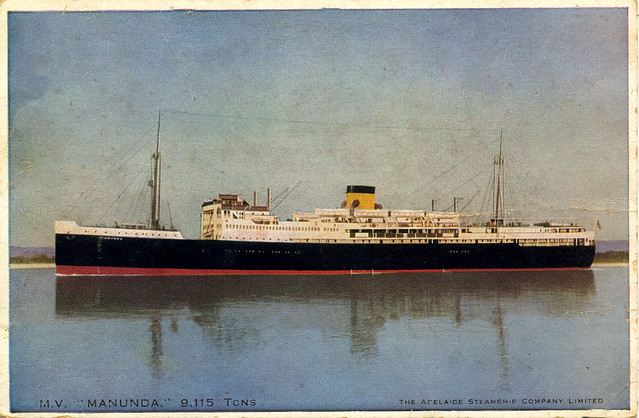 Postcard - TSMV Manunda AIF 1946