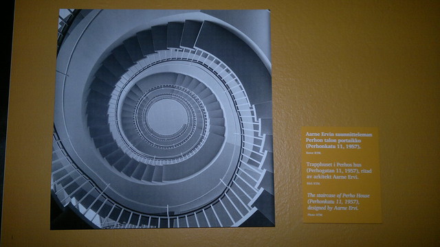 Spiral staircase in Perho House by Aarne Ervi