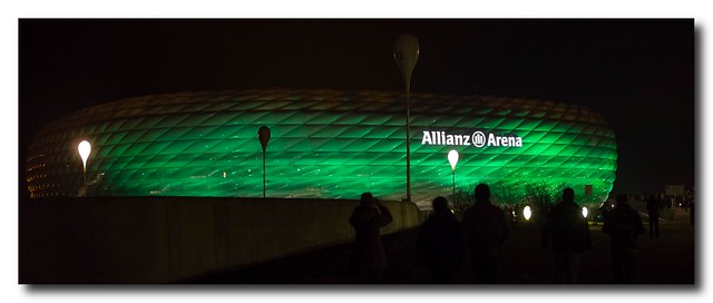 Allianz Arena in grün, St Patriks Day München 2013