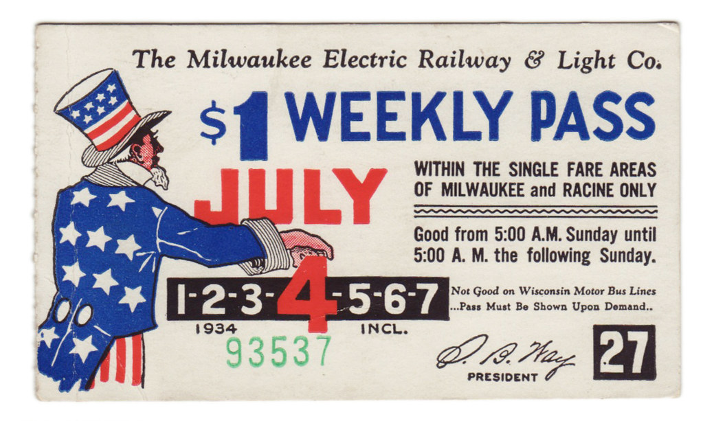Milwaukee Bus Pass. 30s