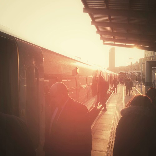 morning light sun station train sunrise square dawn platform commute 365 commuters iphone 365project iphone5 iphoneography 3652013 greenwichrailwaystationgnw apr2013