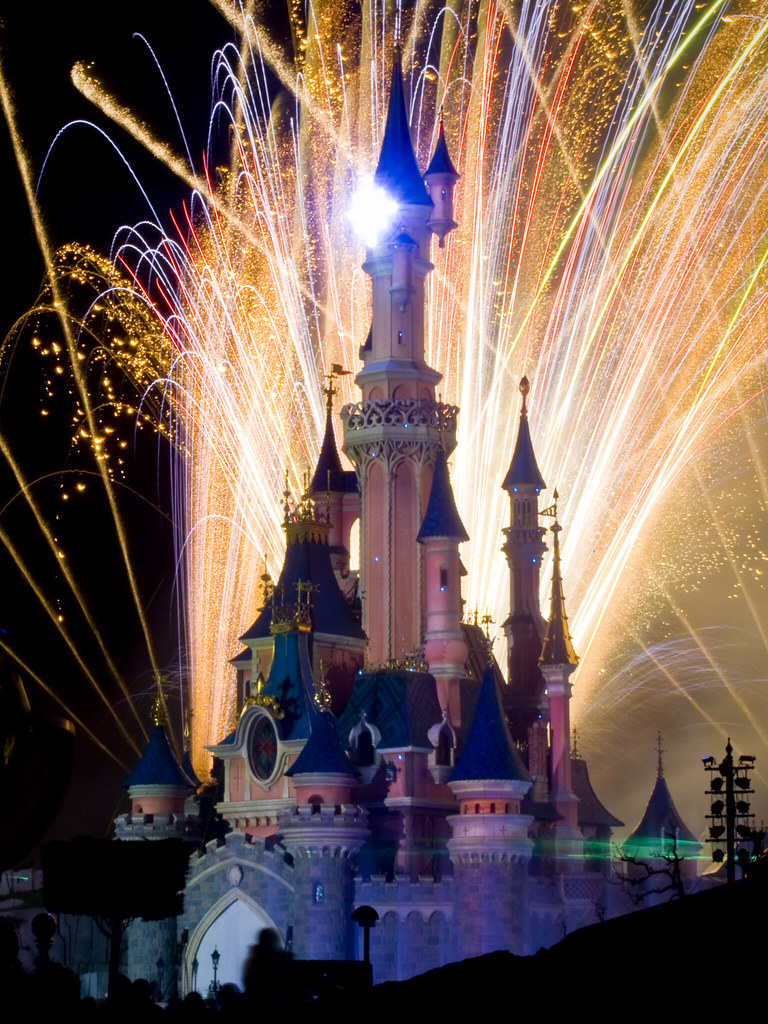 Disneyland Paris Castle Fireworks